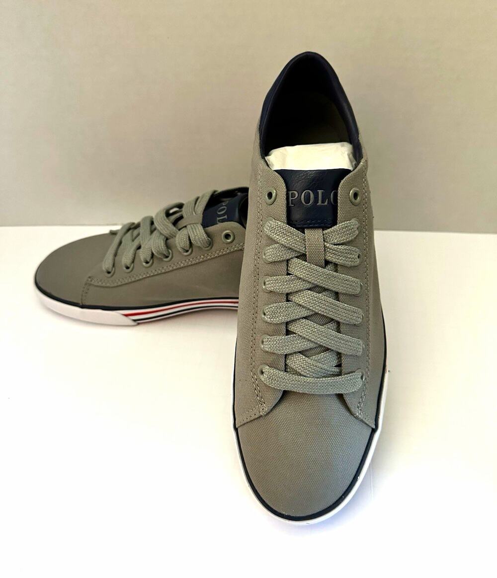 Polo Ralph Lauren Hanford Men's Canvas Low-Top Lace-Up Sneakers Gray 9.5D NWT